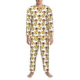 thumbnail image 3 of Lsque Rubber Duck Chicken Bird Pattern Long Sleeve Pajama Set for Men - Soft 2-Piece Sleepwear and Loungewear Set with Pockets, Comfy Nightwear-X-Large, 3 of 7