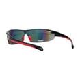 thumbnail image 4 of ANSI Z87.1 Warp Around Mens Shatterproof Safety Glasses U6 L3 Mirror Lens Red Rainbow Mirror, 4 of 4