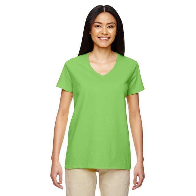 Gildan T-Shirt Femme Col 1/2 Col Cou et Épaules, Style G5V00L