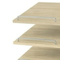 thumbnail image 2 of Easy Track 24" Slanted Shoe Shelves with Chrome Fence Rails, Honey (3 Pack), 2 of 5