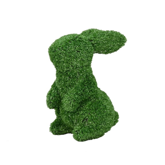 Lush Estate Artificial Grass Topiary Rabbit Decor, 9 in