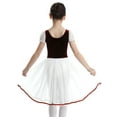 thumbnail image 2 of CHICTRY Kids Little Girls Ballet Gymnastics Dress Velvet Leotard Tutu Dress Burgundy 5-6, 2 of 7