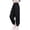 Black, variant on CPNG Girls Casual Baggy Cargo Pants Teen Girls Multi-Pocket Straight Wide Leg Athletic Pants Loose Elastic Waist Cargo Trousers(Pink,7-8 Years)