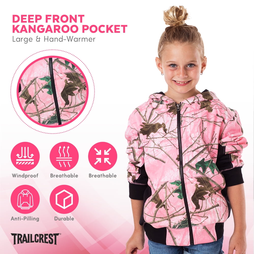 Large TrailCrest Trail Crest Girls Cambrillo Full Zip Hoodie Highland Timber 