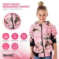 thumbnail image 4 of TrailCrest Little Girl’s Full Zip up Pink Camo Hoodie Sweatshirt Jacket, Large, 4 of 8
