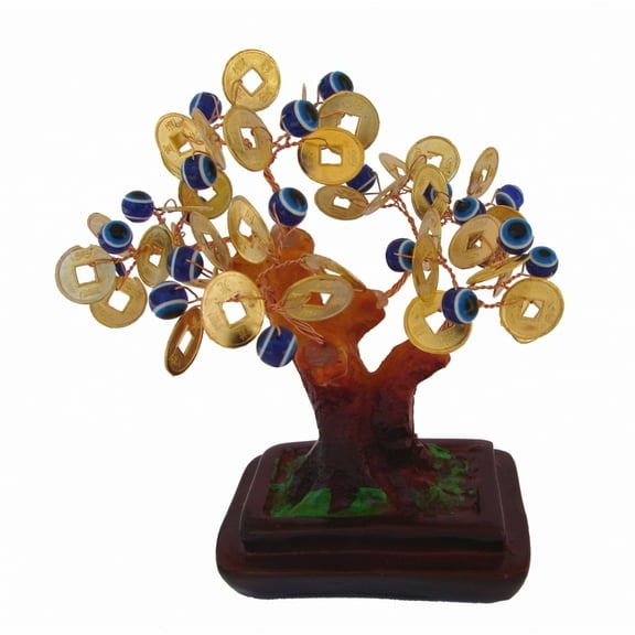 Feng Shui Money Tree with Evil Eye Jewels