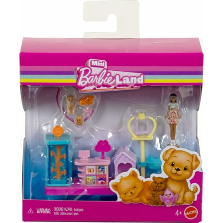 Barbie Mini BarbieLand Collectible Playsets with 1.5-Inch Doll and Interactive Play Areas for Storytelling Fun