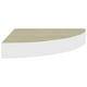 thumbnail image 2 of Estantería de esquina VidaXL en forma de panal de madera MDF/metal en forma de panal de roble y blanco, 2 unidades, 2 of 5