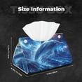 thumbnail image 6 of Goofa Beautiful Ocean Dolphin Pattern Triangle Square Tissue Box Cover, Modern PVC Leathe Facial Paper Holder,Decorative Holder/Organizer for Bathroom Vanity Countertop, 6 of 9