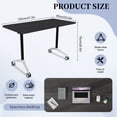 thumbnail image 6 of Folding Conference Room Tables, Mobile Training Table Modern Modular Flip Top Meeting Tables, Conference Room Table with Wheels for Home Office Classr (1915F 2Pack 55.1inch), 6 of 6
