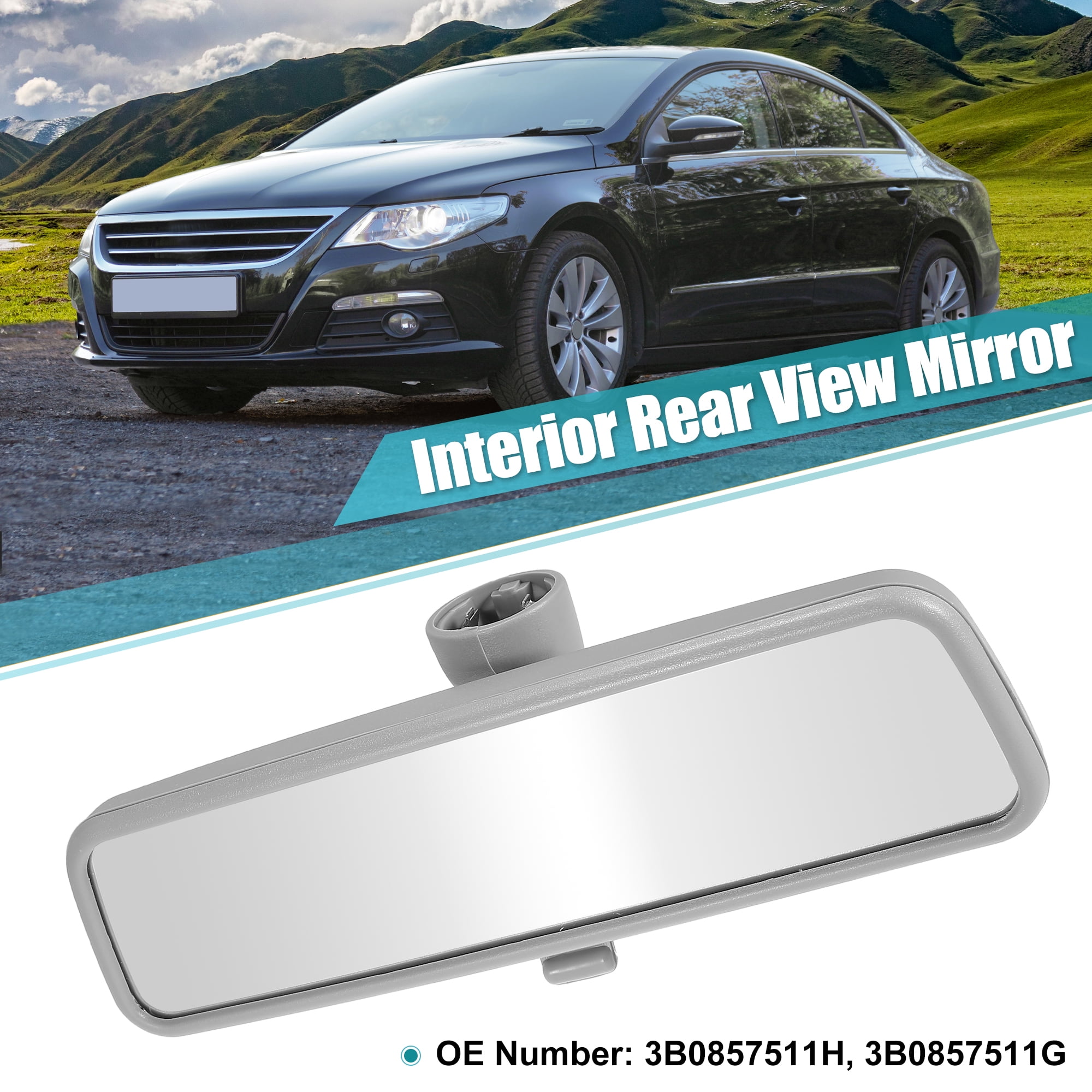 Unique Bargains Rear View Mirror for VW Passat B5 Jetta MK4 Golf MK4 1999-2005 Gray
