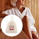 thumbnail image 3 of Sombrero de fieltro de lana blanca Perfecl Sauna rusa anticalor con bordado F Estilo B, 3 of 8