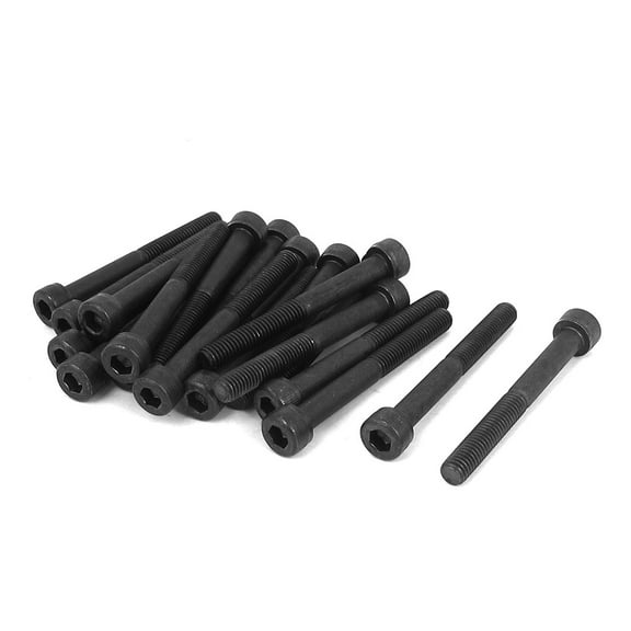 Uxcell M5 x 45mm 12.9 Alloy Steel Hex Socket Head Cap Screws Bolts Black (20-pack)