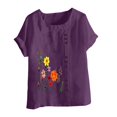 thumbnail image 3 of Birdeem T-Shirt Ample Décontracté d'Été pour Femme à Col Rond, Manches Courtes, à Imprimé Floral, 3 of 12