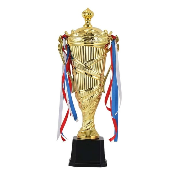 Trofeo de participación para niños y adultos, copa con cintas, copa creativa. Altura 45cm