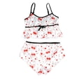 thumbnail image 1 of Gibobby Pijamas para mujer Sexy sin mangas Tops conjunto corto Lencería ropa de casa conjunto de cómodo pijama conjunto ropa de dormir amor impreso conjunto(Blanco,XL), 1 of 5