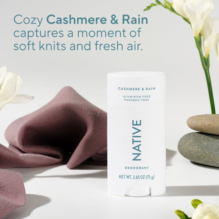 Native, Deodorant, Aluminum Free, Cashmere and Rain, 2.65 oz