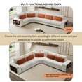 thumbnail image 4 of Modern Modular Sectional L-shaped Sofa with Armrest Wooden Frame Locker, Stylish and Comfortable , Cream Style, Beige, 4 of 12
