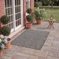 thumbnail image 6 of SAFAVIEH Courtyard Blazhe Chevron Indoor/Outdoor Area Rug, Black/Beige, 2' x 3'7", 6 of 17