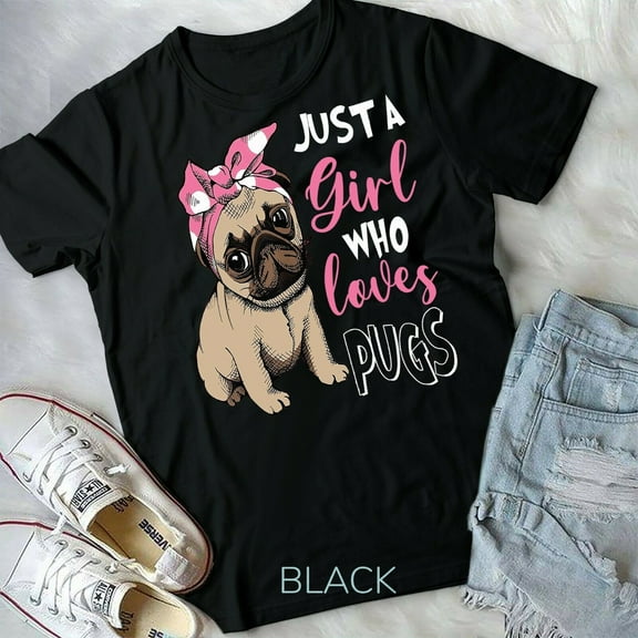 Just a Girl Who Loves Cute Pug Dog Lover Gifts Unisex Form T-shirt Youth T-shirt