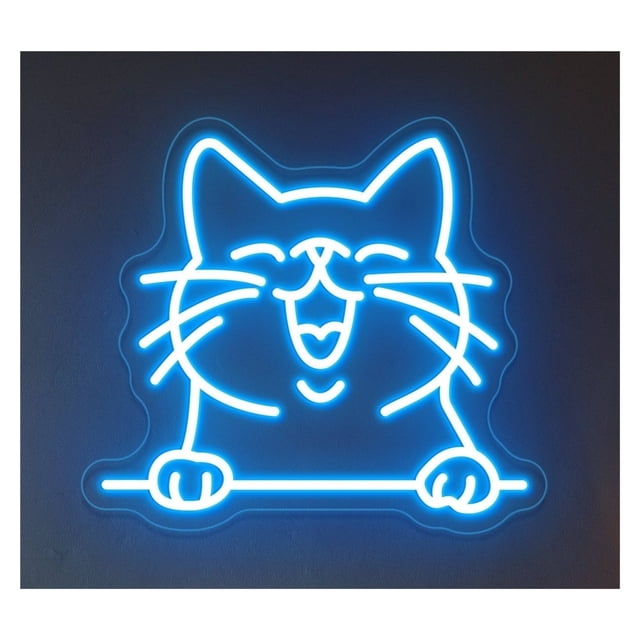 Letrero De Neón LED Con Forma Gato, Ideal Para Decorar La Pared Tu Habitación, El Hogar, Tiendas Mascotas, Salas Juegos, Bares 45cm