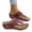 Wine, variant on Kayannuo Flip Flops for Women for Beach Hollow Metal Circle Thick-soled Wedge Heel Flip-flops Women Gifts for Women