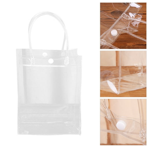 MEIBUTYUP Transparent Handbag Set 10Pcs Practical Lightweight Easy to Carry Stylish Tote Bags