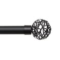 thumbnail image 2 of Exclusive Home Catherine 1" Curtain Rod and Finial Set, Matte Black, Adjustable 66"-120", 2 of 8