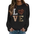 thumbnail image 2 of Women's Casual Crew Neck Sweatshirt Long Sleeve Loose Hoodless Pullover Top for Athletic Leisure Wear, 2 of 5