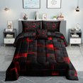 thumbnail image 1 of Lightweight Honeycomb 3-Piece Bedding Set For Teen Boys, Modern Bedding Quilt Set With Geometric Decor, Microfiber Lightweight, 1 of 1