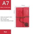 thumbnail image 2 of PENGXIANG Loose-leaf Refillable Notebook Lightweight Portable Notebook for Travelers Writers  Brown A7, 2 of 8