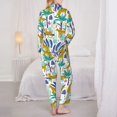 thumbnail image 3 of Pajama Sets for Women 2 Pcs, summer leopard Button Down Long Sleeve Sleepwear Lounge PJ Sets, 3 of 6