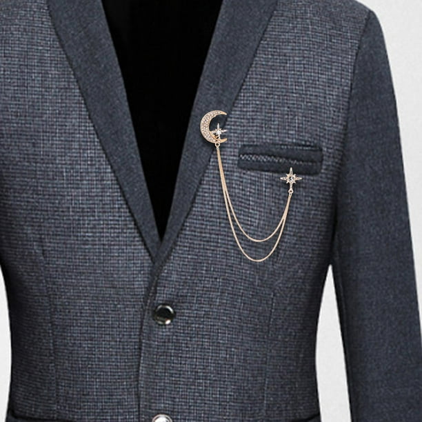 Broche con cadena Fernando borlas para hombre oro