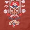 thumbnail image 4 of 3/4 Sleeve Embroidered Tops for Women Summer Spring Dressy Casual Plus Size Cotton Linen Shirts Bohemian V Neck Tunic Peasant Fashion Blouses Clothes, 4 of 5