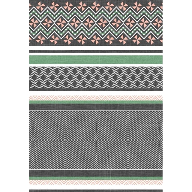 New Gray-green Japanese and Korean Geometric Stitching Bedroom Living Room Non-slip Door Mat Bedside Carpet Floor Mat Tapetes80 X 160CM Gao Jinjia LED
