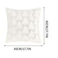 thumbnail image 3 of Puntoco Funda de almohada navideña con copos de nieve y árbol de Navidad bordados para sofá, decoración de fiesta para habitación de invitados, 3 of 5