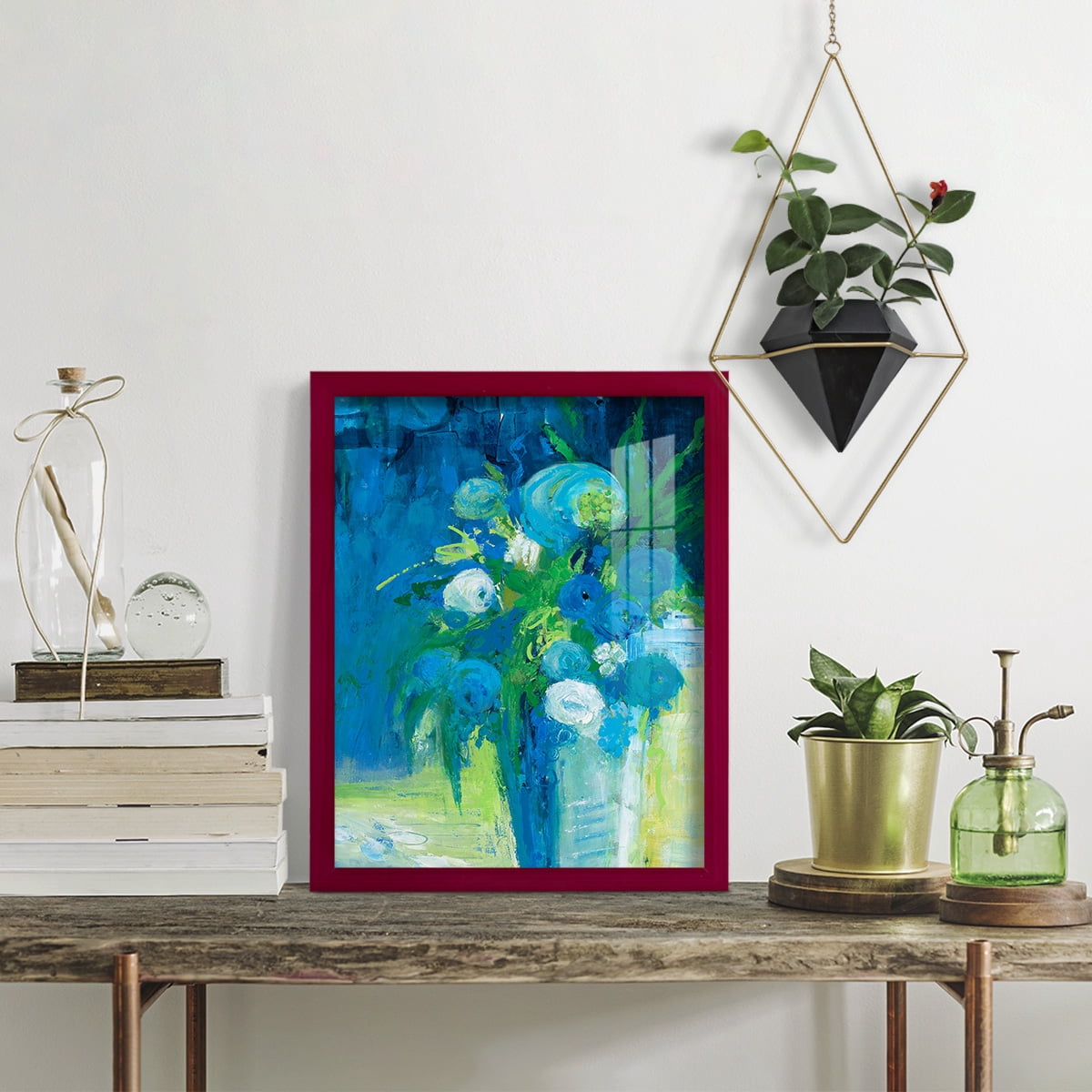 Literal Imaginings -Framed Print w/glass-Cherry Red
