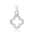 thumbnail image 2 of Femme Jam 925 Sterling Silver Cubic Zirconia Floral / Clove Shape Necklace for Women, 2 of 7