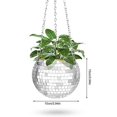 thumbnail image 5 of Disco Ball Planter Mirror Ball With Hook And Wooden Stand For Desk Hanging Disco Ball Planter Pot, 5 of 5