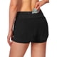 thumbnail image 3 of Pantalones cortos para correr 2 en 1 para mujer, pantalones cortos deportivos para gimnasio, yoga, con bolsillos para teléfono, 3 of 6