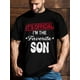 thumbnail image 1 of Certificación oficial: Camiseta "Soy el hijo favorito", camiseta con frase humorística y patrones divertidos para hombre, camiseta novedosa de manga corta, corte clásico, cuello redondo, fabricada en, 1 of 6