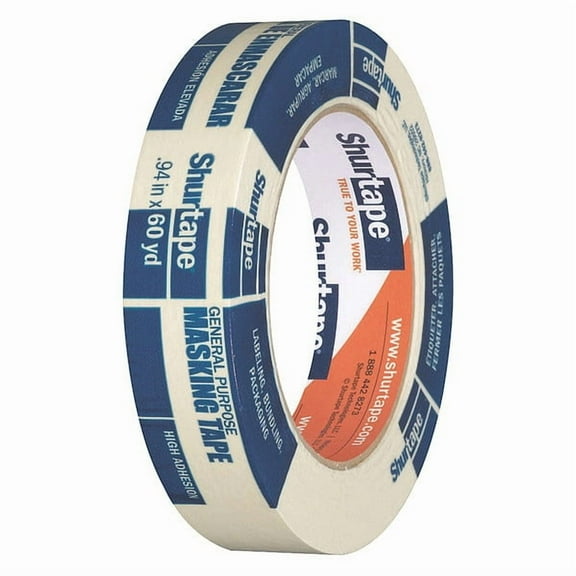 Shurtape Masking Tape,15/16" W,60 yd L,Tan CP 105
