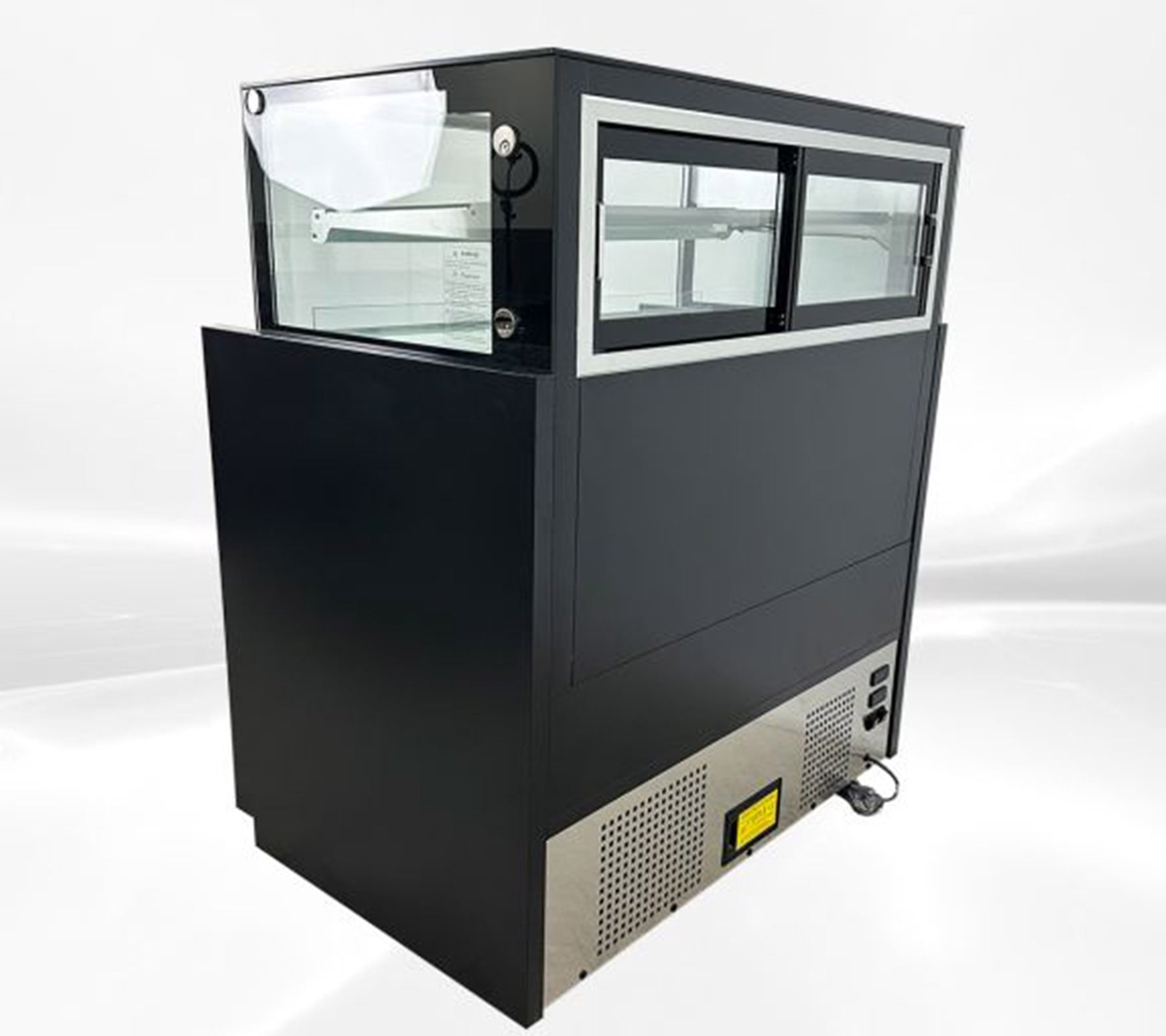 60 Inch Commercial Open Air Display Refrigerator Grab and Go Merchandiser Cooler NSF Certified Black