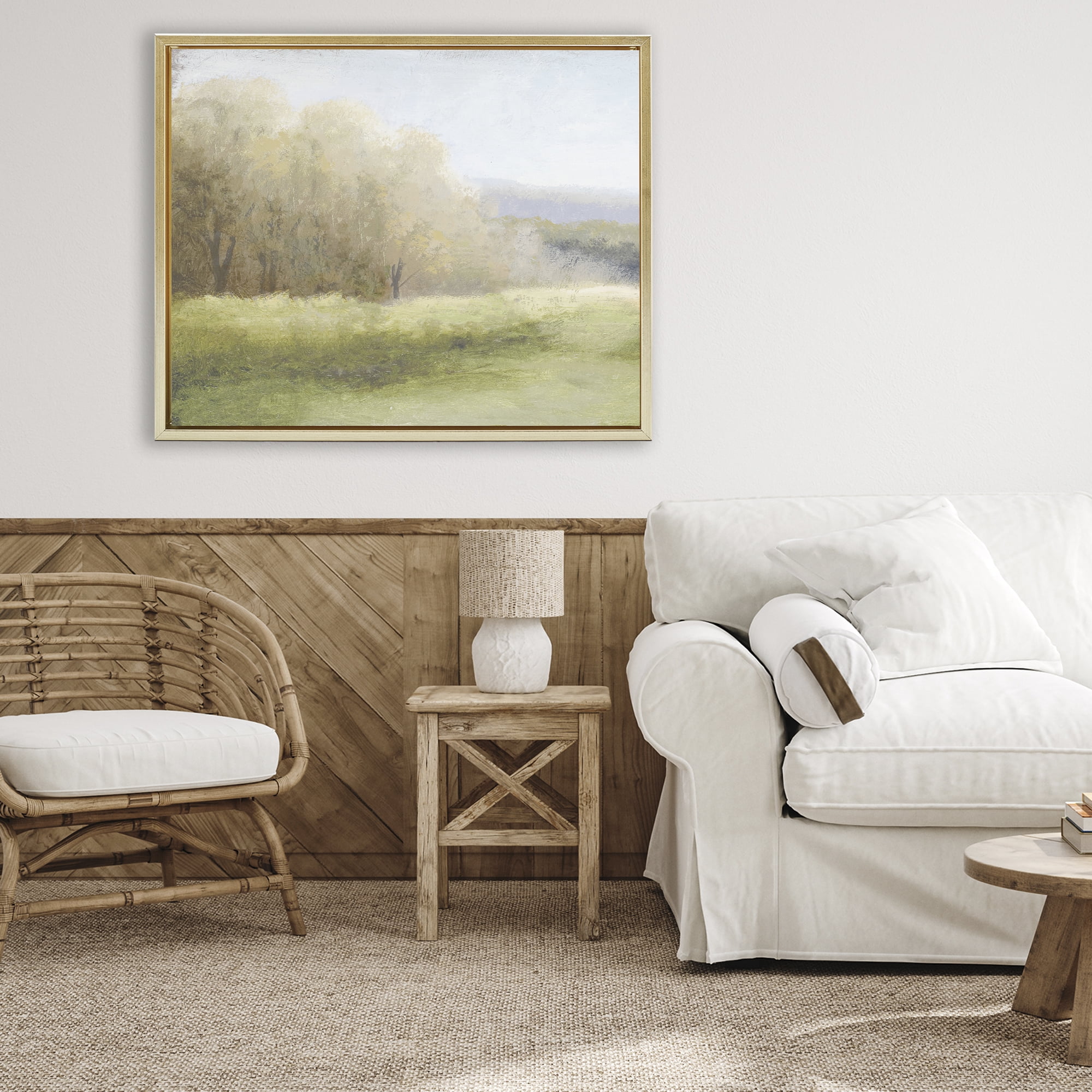 Stupell Industries Within a Familiar Place Landscape Gold Framed Floater Canvas Wall Art, design by Michael Marcon