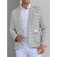 thumbnail image 5 of CHAQUETA DEPORTIVA A RAYAS INSPIRADA EN CHIC PARA HOMBRES, AJUSTE CLÁSICO, BLAZERS FORMAL DE UN SOLO BOTÓN, 5 of 6
