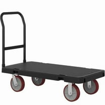 Suncast Commercial Resin Platform Truck, 1,600 lb Capacity, 24.25 x 52.25 x 41, Black