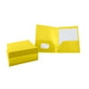 thumbnail image 4 of School Smart 2019626 Heavyweight Two-Pocket Poly Folder with Three-Hole Punch, Yellow - Pack of 25, 4 of 4