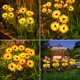 thumbnail image 2 of Luces solares de jardín WDTPro, paquete de 4, 16 LED, tipo margarita, impermeables, 2 of 7