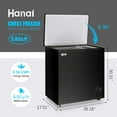 thumbnail image 3 of WANAI 5 Cu ft Freezer, Chest Freezer,Black, 3 of 8