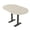 Lakeland Salt w/Black Base, variant on Racetrack Bistro Height Meeting Table T-Shaped Metal Base 46x84 Bar Table